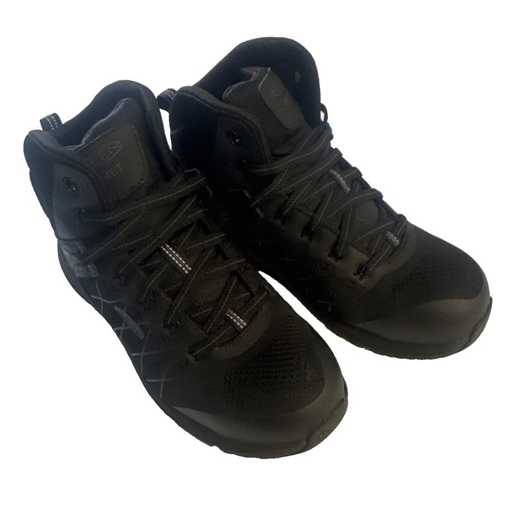 Keen Utility Vista Energy Mid Mens 10 Wide Black Carbon Toe Work Boots 1027110